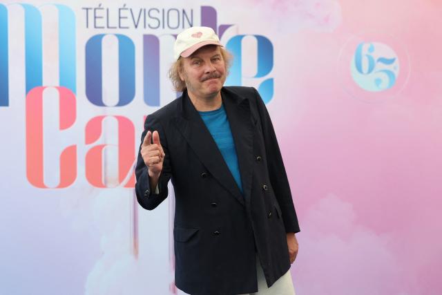 French singer-songwriter and actor Philippe Katerine poses during a photocall for the TV series "Les derniers jours de Charles Baudelaire" as part of the 65th Monte-Carlo Television Festival in the Principality of Monaco on June 14, 2026. (Photo by Valery HACHE / AFP)