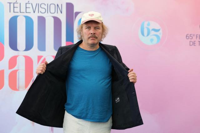French singer-songwriter and actor Philippe Katerine poses during a photocall for the TV series "Les derniers jours de Charles Baudelaire" as part of the 65th Monte-Carlo Television Festival in the Principality of Monaco on June 14, 2026. (Photo by Valery HACHE / AFP)