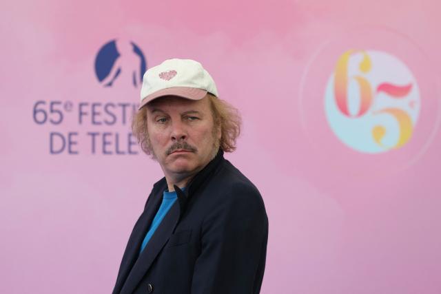 French singer-songwriter and actor Philippe Katerine poses during a photocall for the TV series "Les derniers jours de Charles Baudelaire" as part of the 65th Monte-Carlo Television Festival in the Principality of Monaco on June 14, 2026. (Photo by Valery HACHE / AFP)