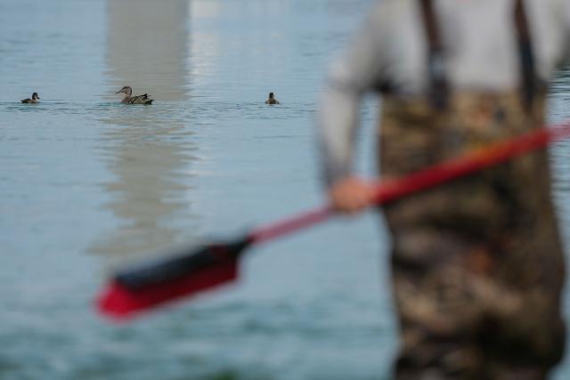 National Park Service workers push algae towards an aeration area in the center of the Lincoln Memorial Reflecting Pool following the completion of recent renovations in Washington, DC, on June 14, 2026. The reflecting pool project, undertaken as part of President Donald Trump’s preparations for the nation’s 250th anniversary, began in April and was completed last week. (Photo by Ken CEDENO / AFP)