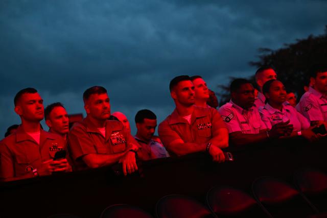 Members of the US military attend the "UFC Freedom 250" mixed martial arts event on the South Lawn of the White House in Washington, DC, June 14, 2026. (Photo by Kent NISHIMURA / AFP)