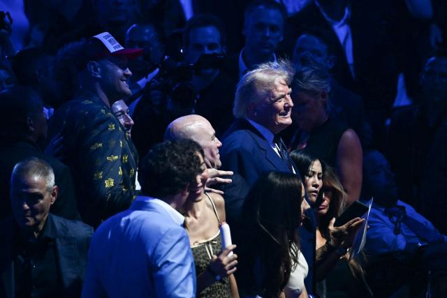 US President Donald Trump attends the "UFC Freedom 250" mixed martial arts event on the South Lawn of the White House in Washington, DC, June 14, 2026. (Photo by Kent NISHIMURA / AFP)