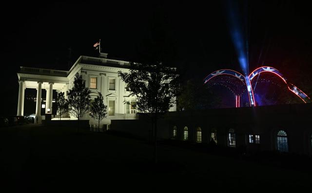View of the "UFC Freedom 250" mixed martial arts event on the South Lawn of the White House in Washington, DC, June 14, 2026. (Photo by Brendan SMIALOWSKI / AFP)