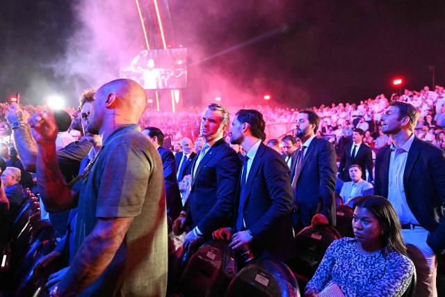 US Secretary of Defense Pete Hegseth attends the "UFC Freedom 250" mixed martial arts event on the South Lawn of the White House in Washington, DC, June 14, 2026. (Photo by Kent NISHIMURA / AFP)
