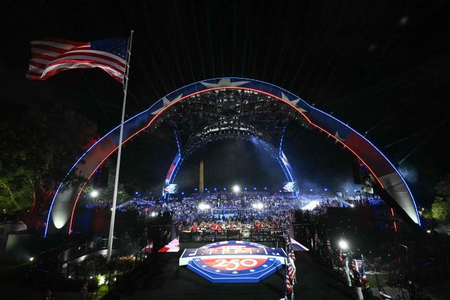 An overall view during the "UFC Freedom 250" mixed martial arts event in Washington, DC, in the early hours of June 15, 2026. (Photo by SAUL LOEB / POOL / AFP)