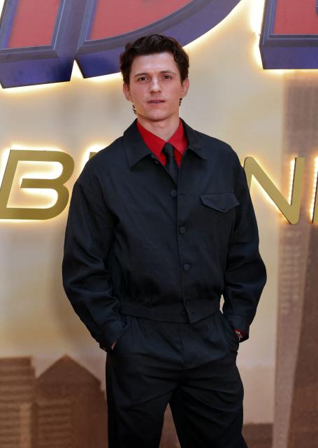 British actor Tom Holland poses during a photocall for « Spider-Man: brand new day »  movie in a hotel in Madrid on June 15, 2026. (Photo by Thomas COEX / AFP)