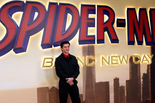 British actor Tom Holland poses during a photocall for « Spider-Man: brand new day »  movie in a hotel in Madrid on June 15, 2026. (Photo by Thomas COEX / AFP)