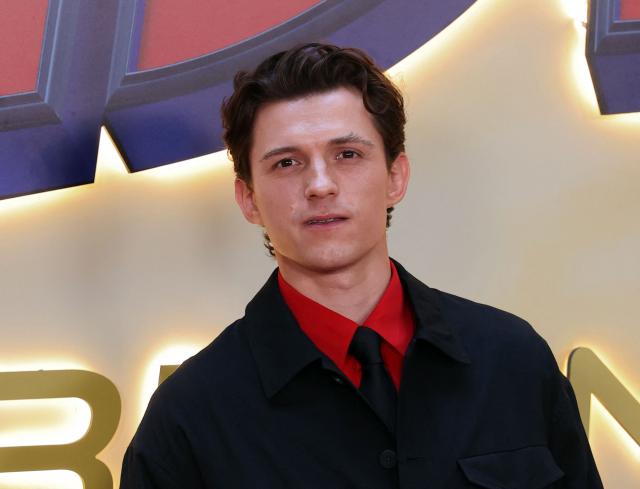 British actor Tom Holland poses during a photocall for « Spider-Man: brand new day »  movie in a hotel in Madrid on June 15, 2026. (Photo by Thomas COEX / AFP)