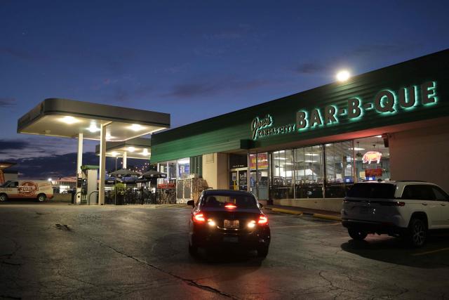 A photo shows Joe's Kansas City  BAR-B-QUE barbecue restaurant in Kansas City, Missouri, United States on June 14, 2026, ahead of the 2026 World Cup football match between Argentina and Algeria. (Photo by JUAN MABROMATA / AFP)