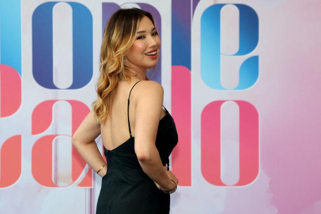 Italian actress Claudia Tosoni poses during a photocall for the TV series "Rosso Volante" as part of the 65th Monte-Carlo Television Festival in the principality of Monaco on June 15, 2026. (Photo by Valery HACHE / AFP)