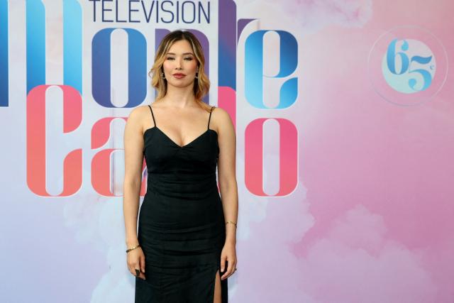 Italian actress Claudia Tosoni poses during a photocall for the TV series "Rosso Volante" as part of the 65th Monte-Carlo Television Festival in the principality of Monaco on June 15, 2026. (Photo by Valery HACHE / AFP)