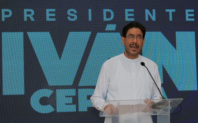 Colombia's presidential candidate for the Pacto Historico party, Ivan Cepeda, speaks during press conference in Barranquilla, Colombia, on June 15, 2026. Colombia will hold the runoff presidential election on June 21. (Photo by Vanexa Romero / AFP)