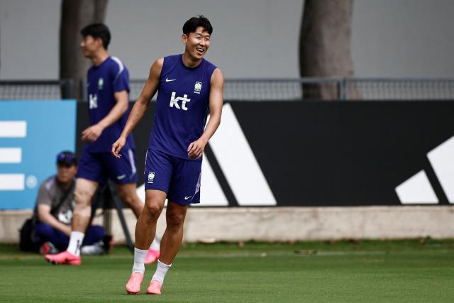 South Korea's forward #07 Son Heung-min takes part in a training session at Chivas Verde Valle in Guadalajara, Mexico, on June 15, 2026, during the 2026 World Cup football tournament. (Photo by Ulises RUIZ / AFP)