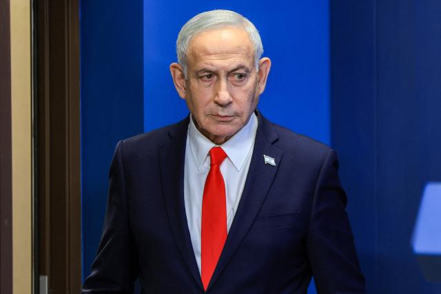 Israel's Prime Minister Benjamin Netanyahu gives a news conference in Jerusalem on June 15, 2026. Netanyahu said on June 15 that the joint US-Israeli military campaign against Iran had spared his country from what he described as the Islamic republic's threat of "nuclear annihilation". (Photo by RONEN ZVULUN / POOL / AFP)