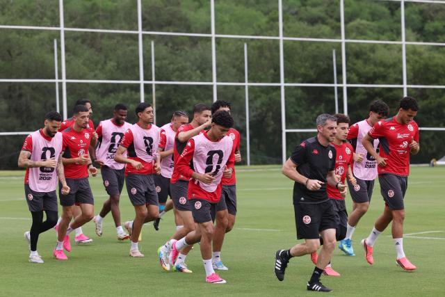Tunisia's players take part in a training session during the 2026 World Cup football tournament, at Rayados Training Centre in Santiago, Nueva Leon state, Mexico, on June 15, 2026. (Photo by Julio Cesar AGUILAR / AFP)