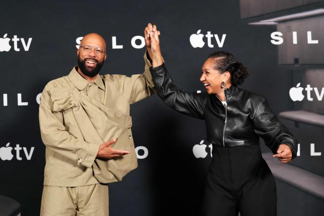 US actor and rapper Common (L) and Welsh actress Alexandria Riley attend Apple TV's "Silo" season 3 at Il Posto - Four Seasons Hotel in Los Angeles on June 15, 2026. (Photo by VALERIE MACON / AFP)