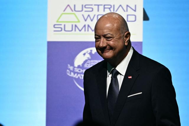 Austria's Chancellor Christian Stocker attends the Austrian World Summit of the Schwarzenegger Climate Initiative on June 16, 2026 in Vienna, Austria. The annual conference's main goal is, according to its organisers, "to offer a broad platform for concrete solutions and successful ideas that motivate and act as role models as well as connect people, businesses and climate leaders". (Photo by Joe Klamar / AFP)