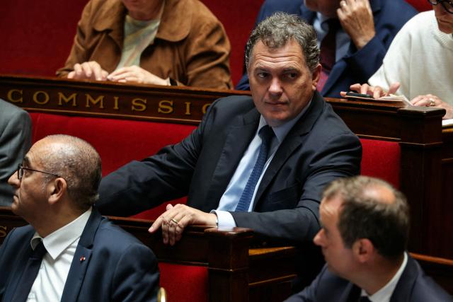 France's Transports Minister Philippe Tabarot reacts during a session of questions to the government at The National Assembly, France's lower house of parliament in Paris on June 16, 2026. (Photo by Thomas SAMSON / AFP)