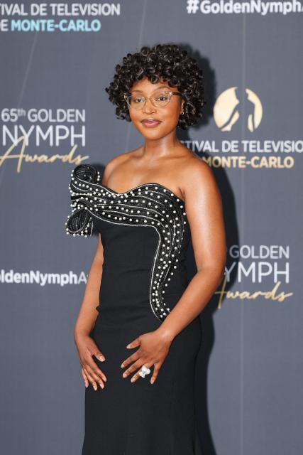 French actress and screenwriter Olivia Mvouenze arrives for the closing ceremony of the 65th Monte-Carlo Television Festival in Monaco on June 16, 2026. (Photo by Valery HACHE / AFP)