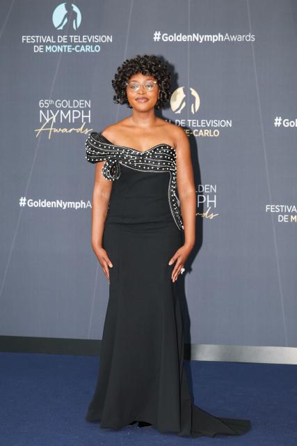 French actress and screenwriter Olivia Mvouenze arrives for the closing ceremony of the 65th Monte-Carlo Television Festival in Monaco on June 16, 2026. (Photo by Valery HACHE / AFP)