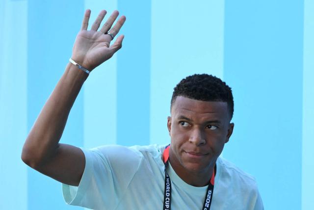 France's forward #10 Kylian Mbappe arrives ahead of the 2026 World Cup Group I football match between France and Senegal at the New York/New Jersey Stadium in East Rutherford on June 16, 2026. (Photo by Angela WEISS / AFP)