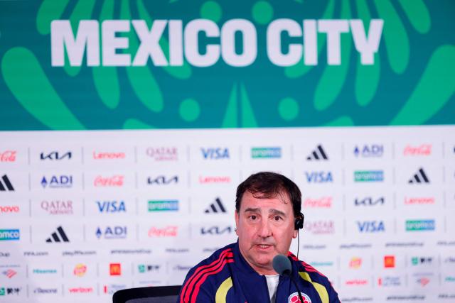 Colombia's Argentine head coach Nestor Lorenzo gives an MD-1 press conference at the Mexico City Stadium in Mexico City on June 16, 2026, on the eve of the 2026 World Cup Group K football match between Uzbekistan and Colombia. (Photo by Rodrigo Oropeza / AFP)