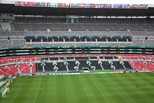 A view of empty stands at the Mexico City Stadium in Mexico City on June 16, 2026. (Photo by CARL DE SOUZA / AFP)