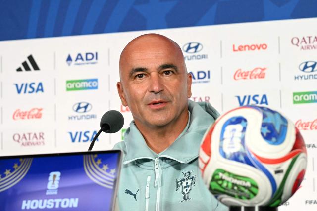 Portugal's Spanish head coach Roberto Martinez gives an MD-1 press conference at the Houston Stadium in Houston on June 16, 2026, on the eve of the 2026 World Cup Group K football match between Portugal and Congo DR. (Photo by RONALDO SCHEMIDT / AFP)