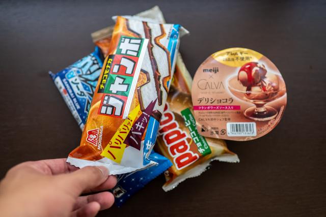 This illustrative picture shows ice cream in a convenience store in Tokyo on June 17, 2026. Summer is coming, a boom time for ice cream makers, but Japanese authorities have raided six major firms on suspicion of colluding to raise prices. (Photo by Philip FONG / AFP)