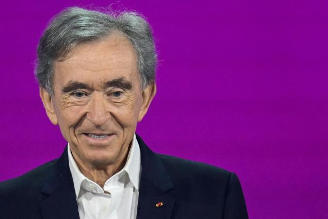 LVMH chairman and CEO Bernard Arnault looks on as he delivers a speech during the opening ceremony at the VivaTech technology startups and innovation fair at the Paris Expo Porte de Versailles, in Paris on June 17, 2026. (Photo by JULIEN DE ROSA / AFP)