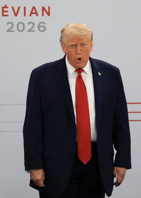 US President Donald Trump arrives to attend a morning work meeting to “revive balanced, inclusive, and sustainable economic growth for the benefit of all” in the presence of the G7 countries, partner countries, the International Monetary Fund, and the OECD, as part of the G7 summit, in Evian, eastern France, on June 17, 2026. G7 leaders will discuss on June 17, 2026, the security risks posed by AI and social media on the last day of a summit dominated by US the President, before host French President  dines with his US counterpart at the Palace of Versailles. The three-day summit of the leaders of Canada, France, Germany, Italy, Japan,B ritain and the United States has focused intensely on the US' deal to end the war with Iran and efforts to pressure Russia into brokering peace with Ukraine. (Photo by Ludovic MARIN / AFP)