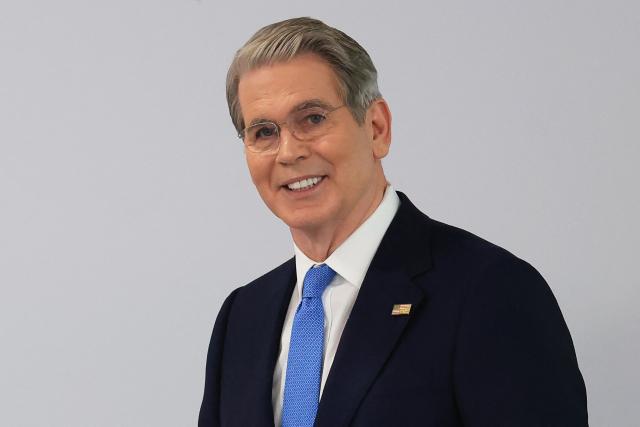 US Secretary of Treasury Scott Bessent arrives to attend a morning work meeting to “revive balanced, inclusive, and sustainable economic growth for the benefit of all” in the presence of the G7 countries, partner countries, the International Monetary Fund, and the OECD, as part of the G7 summit, in Evian, eastern France, on June 17, 2026. G7 leaders will discuss on June 17, 2026, the security risks posed by AI and social media on the last day of a summit dominated by US the President, before host French President  dines with his US counterpart at the Palace of Versailles. The three-day summit of the leaders of Canada, France, Germany, Italy, Japan,B ritain and the United States has focused intensely on the US' deal to end the war with Iran and efforts to pressure Russia into brokering peace with Ukraine. (Photo by Ludovic MARIN / AFP)