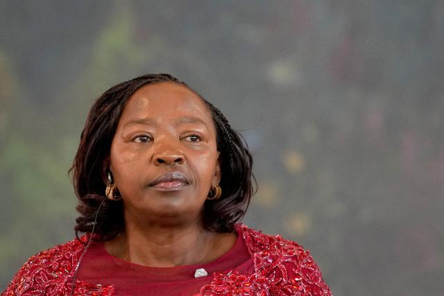 Kenya's First Lady Rachel Ruto attends the event "Protecting Children in the Age of Artificial Intelligence" as part of the spouses' program on the sideline of the G7 summit in Evian, eastern France, on June 17, 2026.  (Photo by Christophe Ena / POOL / AFP)