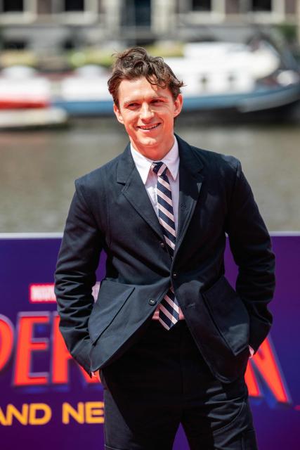 British actor Tom Holland poses during a photocall for "Spider-Man: brand new day" movie at Museum H'Art, in Amsterdam on June 17, 2026. (Photo by Simon Lenskens / ANP / AFP) / Netherlands OUT