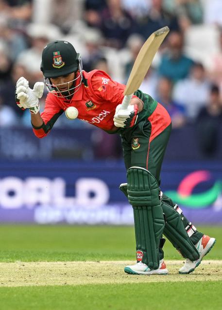 Bangladesh's Rabeya Khan bats during the ICC Women's T20 cricket world cup 2026 game between Australia and Bangladesh, at Headingley in Leeds, northern England on June 17, 2026. (Photo by Oli SCARFF / AFP)