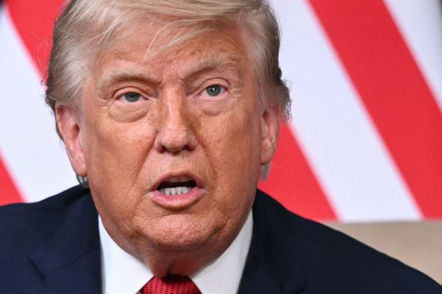 US President Donald Trump speaks during a bilateral meeting with Egypt's President on the sidelines of the G7 summit, in Evian, eastern France, on June 17, 2026. A G7 summit is set to take place June 15 to 17 in the French town of Evian-les-Bains near Switzerland and it will be attended by country leaders as well as the EU's foreign policy chief and ministers from Brazil, Canada, the United Arab Emirates and Turkey. (Photo by Mandel NGAN / AFP)