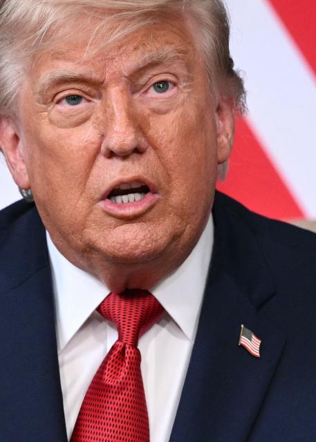 US President Donald Trump speaks during a bilateral meeting with Egypt's President on the sidelines of the G7 summit, in Evian, eastern France, on June 17, 2026. A G7 summit is set to take place June 15 to 17 in the French town of Evian-les-Bains near Switzerland and it will be attended by country leaders as well as the EU's foreign policy chief and ministers from Brazil, Canada, the United Arab Emirates and Turkey. (Photo by Mandel NGAN / AFP)
