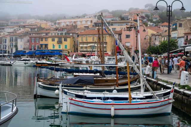 This picture shows pleasure boats moored in the marina at the port of Cassis, south-eastern France, on June 14, 2026. (Photo by MIGUEL MEDINA / AFP)
