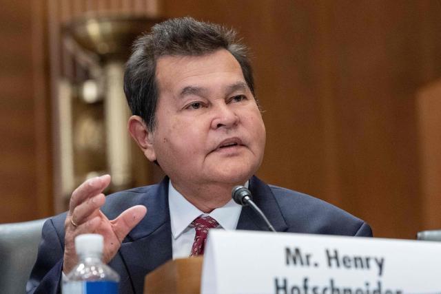 Henry Hofschneider, Chief of Staff to the Governor of the Northern Mariana Islands, testifies before a full committee hearing entitled "The State of the US Territories" on Capitol Hill in Washington, DC, on June 17, 2026. (Photo by Ken Cedeno / AFP)