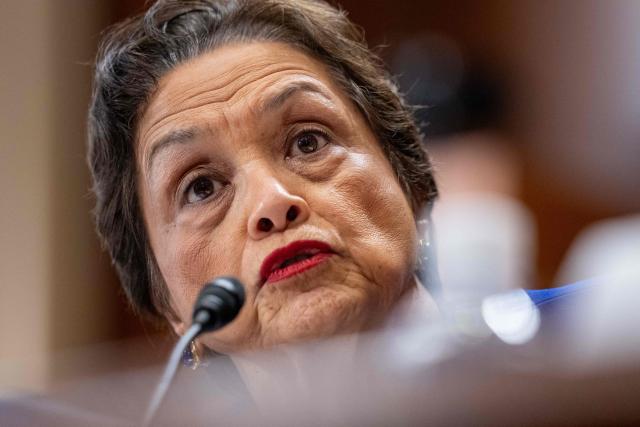 Lourdes "Lou" Aflague Leon Guerrero, Governor of Guam, testifies before a full committee hearing entitled "The State of the US Territories" on Capitol Hill in Washington, DC, on June 17, 2026. (Photo by Ken Cedeno / AFP)