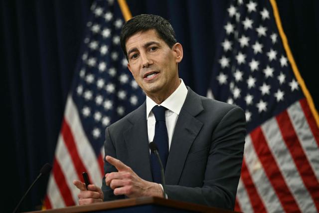 US Federal Reserve chairman Kevin Warsh speaks during a press conference in Washington, DC, on June 17, 2026. (Photo by Brendan SMIALOWSKI / AFP)