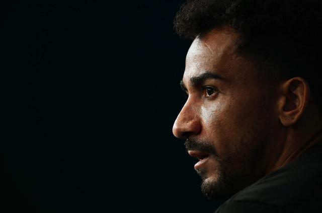 Brazil's defender #13 Danilo speaks during a press conference for the 2026 World Cup tournament at the Ridge Hotel in New York on June 17, 2026. (Photo by MAURO PIMENTEL / AFP)
