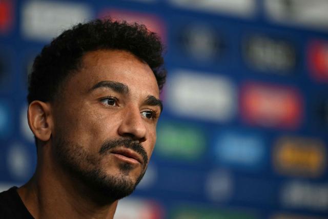 Brazil's defender #13 Danilo speaks during a press conference for the 2026 World Cup tournament at the Ridge Hotel in New York on June 17, 2026. (Photo by MAURO PIMENTEL / AFP)