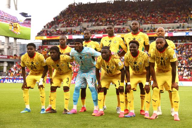 Ghana's players pose for a picture ahead of the 2026 World Cup Group L football match between Ghana and Panama at the Toronto Stadium in Toronto on June 17, 2026.  (Photo by Cole Burston / AFP)