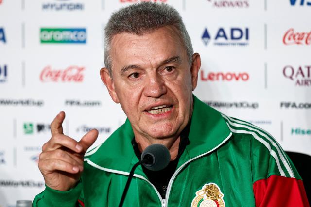 Mexico's head coach Javier Aguirre gives a press conference at the Guadalajara Stadium in Zapopan, Mexico on June 17, 2026, on the eve of the 2026 World Cup football match between Mexico and South Korea. (Photo by Ulises RUIZ / AFP)