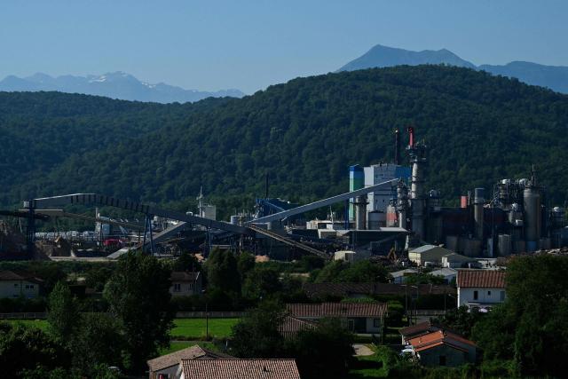 A photograph taken on June 18, 2026 shows the Paper pulp producer Fibre Excellence factory site in Saint-Gaudens, south western France, as the company faces the withdrawal of its shareholder from Indonesia, Jackson Widjaja. The Fibre Excellence group, which employs 670 people, 275 in Saint-Gaudens and 270 in Tarascon, produces 500,000 tonnes annually out of the two million tonnes of paper pulp consumed in France. (Photo by Lionel BONAVENTURE / AFP)