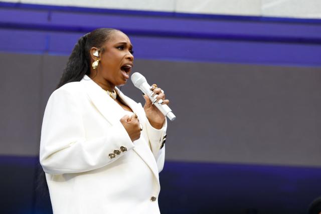 US singer–songwriter Jennifer Hudson performs during opening day of the Barack Obama Presidential Center in Chicago, Illinois, on June 18, 2026. (Photo by Kamil Krzaczynski / AFP)