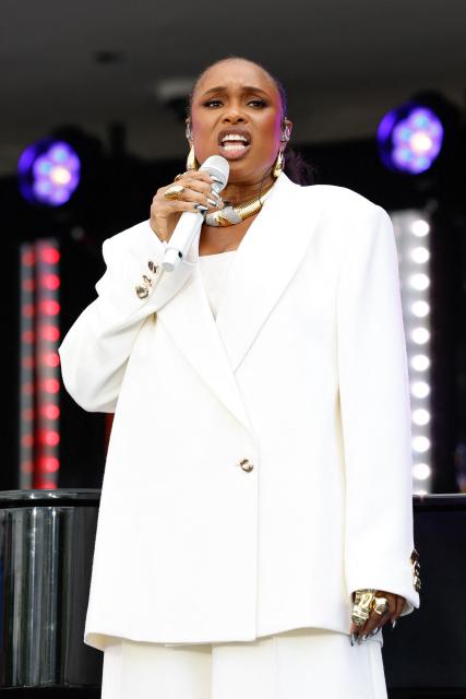 US singer–songwriter Jennifer Hudson performs during opening day of the Barack Obama Presidential Center in Chicago, Illinois, on June 18, 2026. (Photo by Kamil Krzaczynski / AFP)