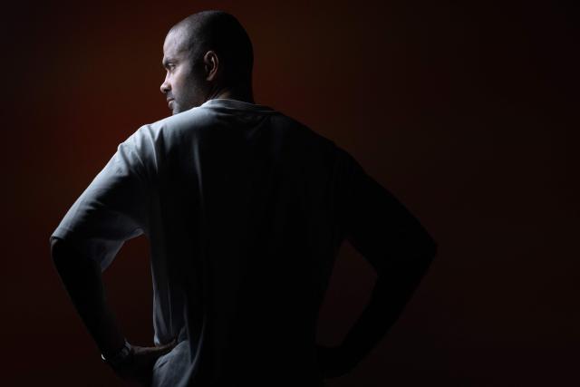 French-American former professional basketball player and businessman Tony Parker poses during a photo session in Paris on June 18, 2026. Tony Parker speaks with AFP as he begins his coaching career at the head of the French U17 team, which is preparing to compete in the World Cup. (Photo by Joel Saget / AFP)