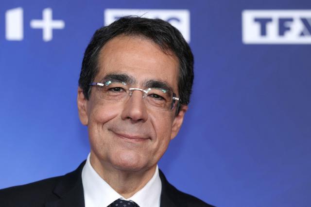 Swiss journalist Darius Rochebin poses during the TF1 Upfront 2026 photocall in Boulogne-Billancourt on June 18, 2026. (Photo by Alain JOCARD / AFP)